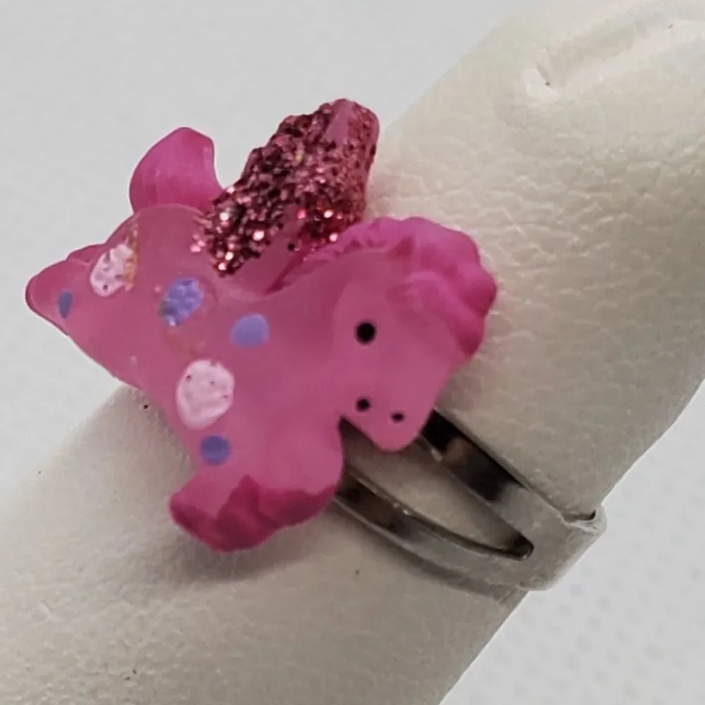 Pink Pegasus Flying Horse Adjustable Ring